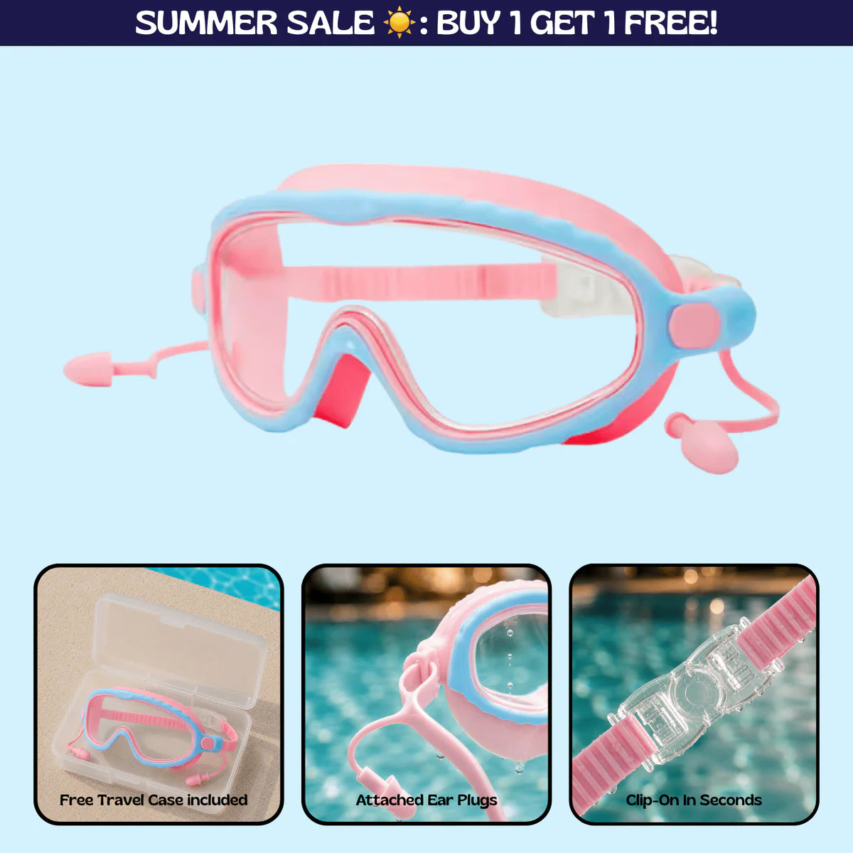 Swimggles™ Clip-On Swim Goggles Nose Clip