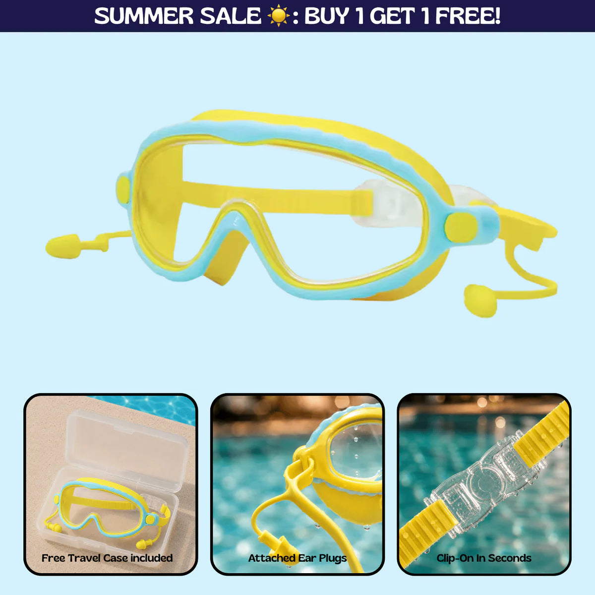 Swimggles™ Clip-On Swim Goggles Nose Clip